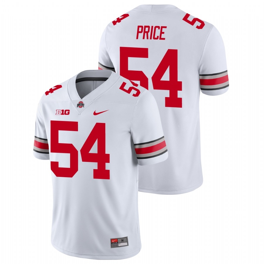 Ohio State Buckeyes Men's NCAA Billy Price #54 White Game Nike College Football Jersey EYU5049OB